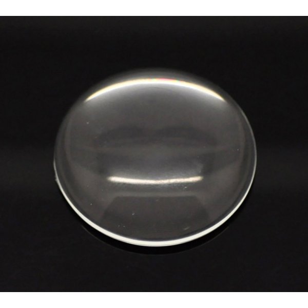 Cabochon Round 35 mm glass Loupe transparent N&deg;14
