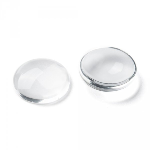 Cabochon Round 40 mm clear glass R016-40