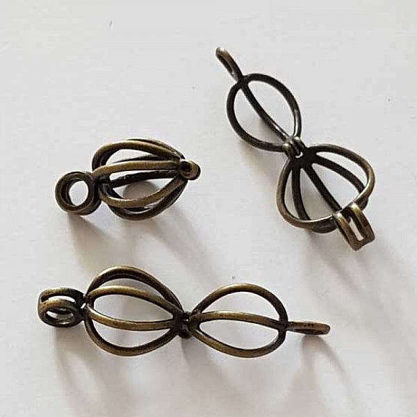 Cage Goutte Pour Perle De 8 mm Bronze N&deg;01