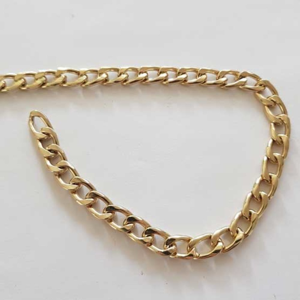 Flat gold chain bracelet (top quality)