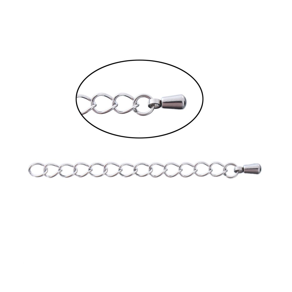 Stainless Steel Necklace Extension Chain 6 cm N°02