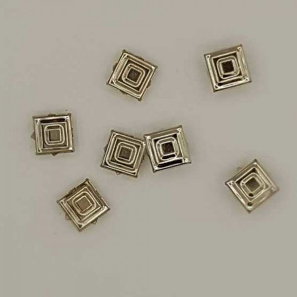 Clous rivet &agrave; griffes Carr&eacute; 09 mm Argent 20 pi&egrave;ces