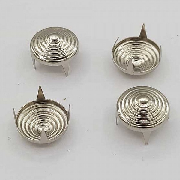 Clous rivet &agrave; griffes Rond 13 mm N&deg;02 Argent 10 pi&egrave;ces