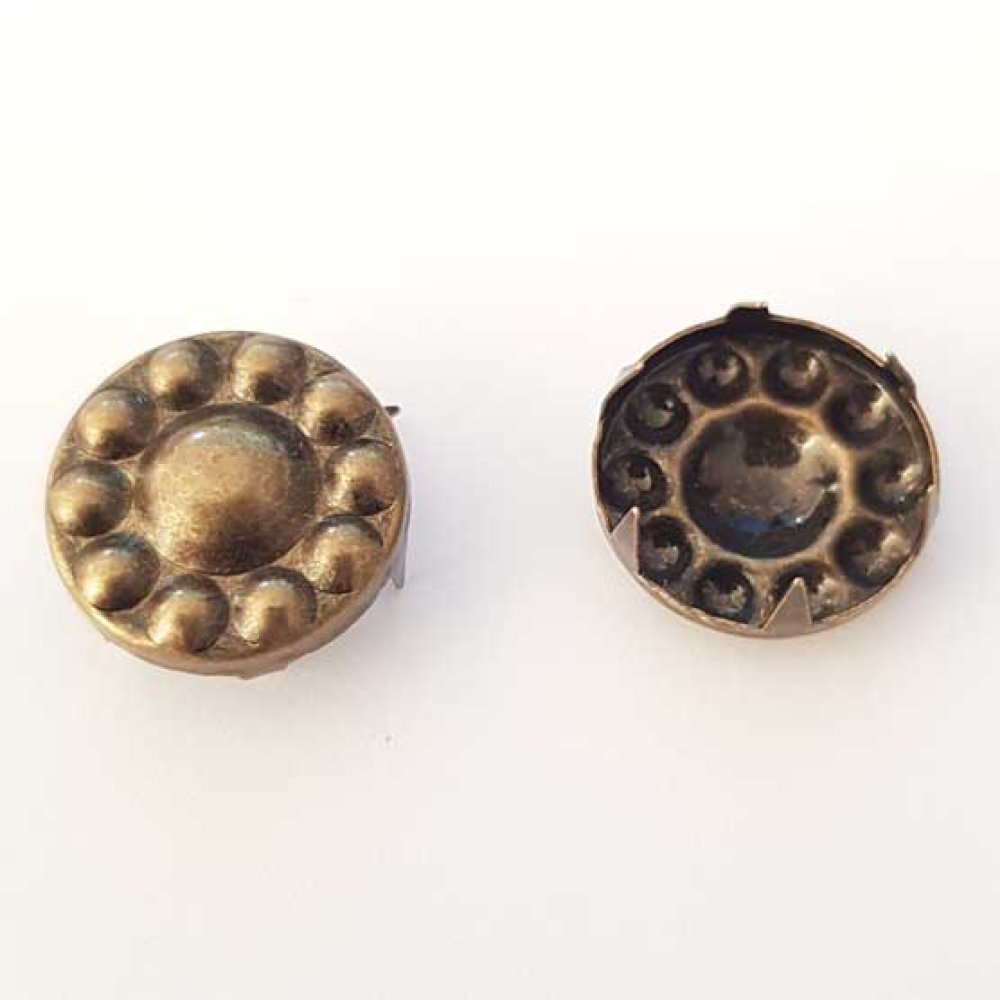 Clous rivet à griffes Rond 14 mm Bronze 10 pièces