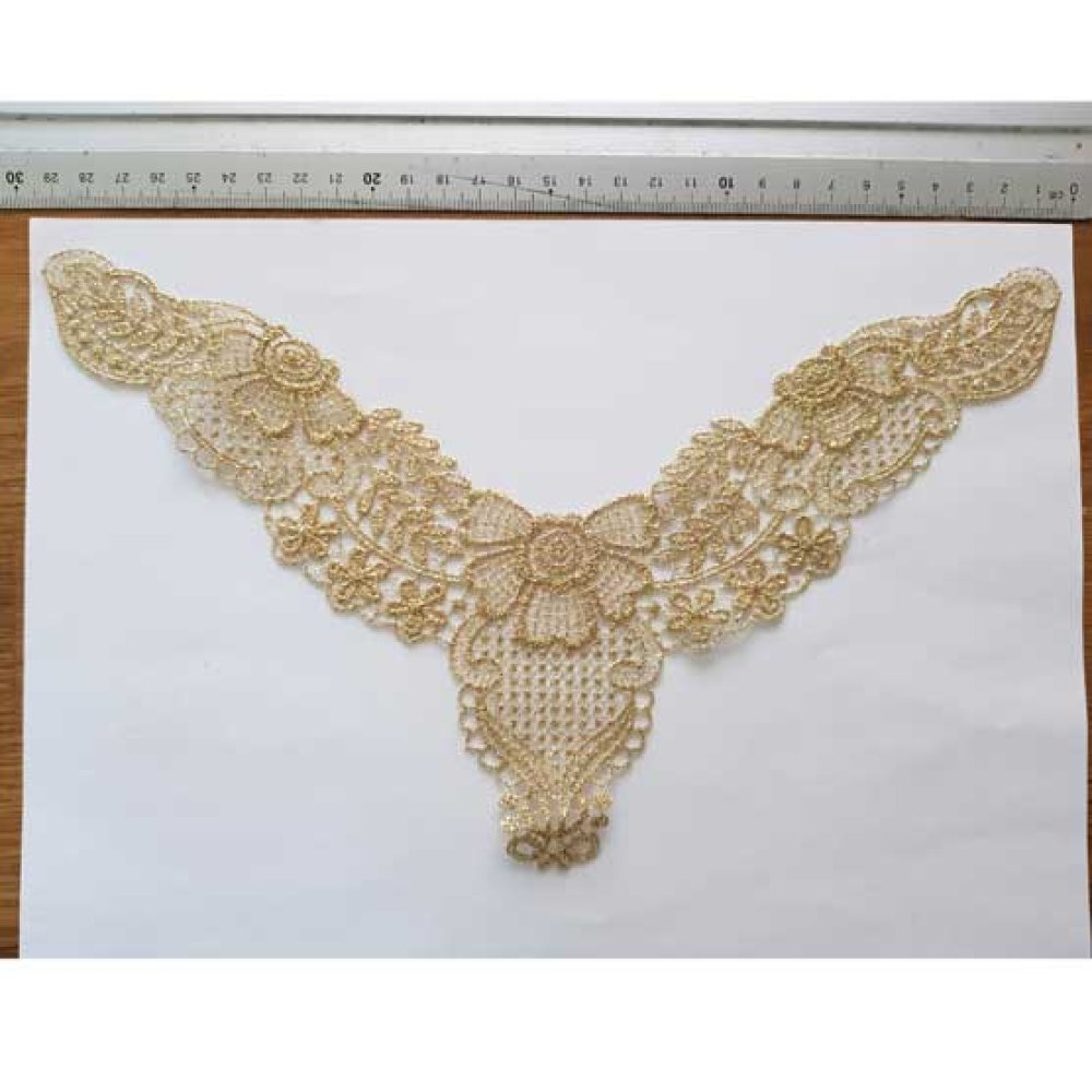 Guipure lace collar Gold