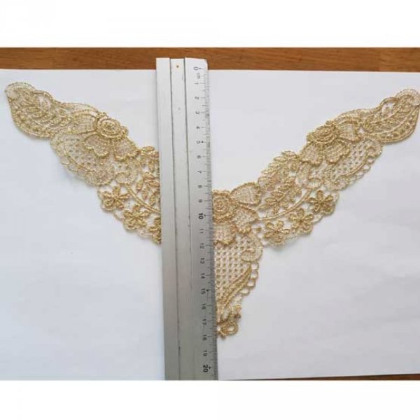 Guipure lace collar Gold