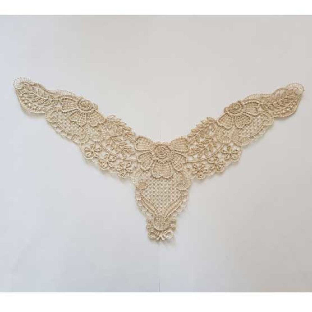 Guipure lace collar Gold