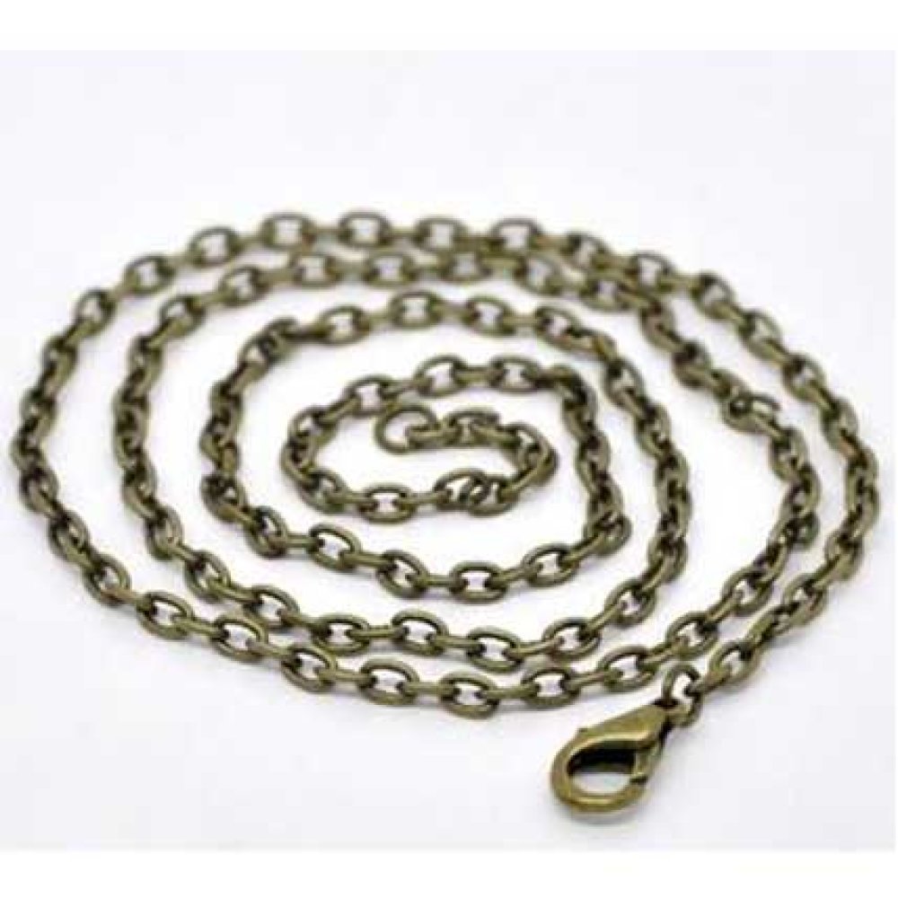 Necklace Bronze mesh forçat of 45.7 cm