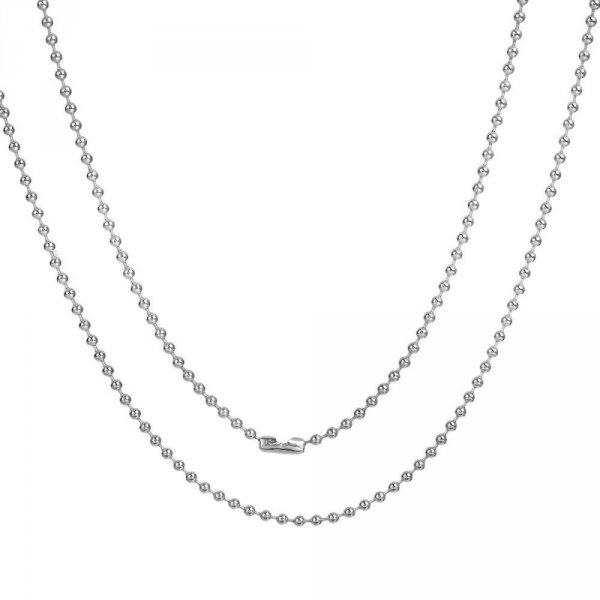 Necklace N&deg;01 ball chain 304 stainless steel of 60 cm - 3mm