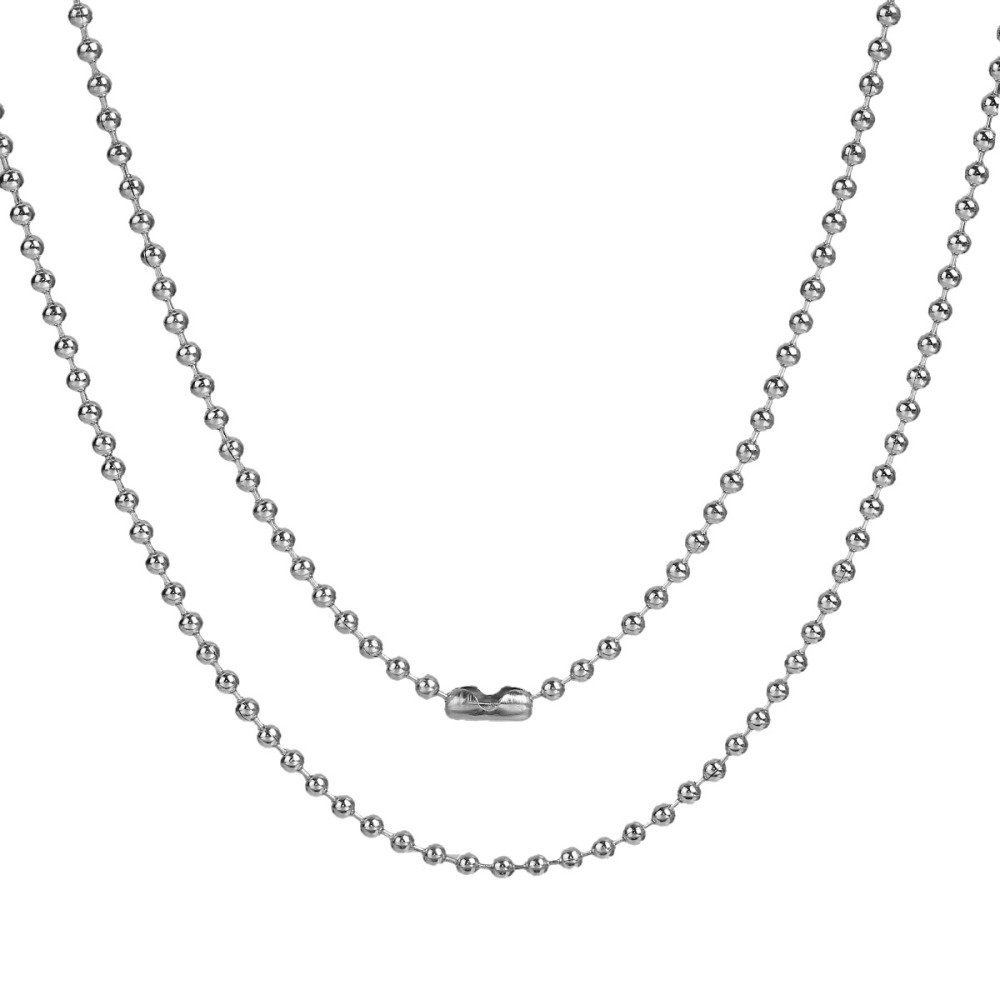 Necklace N°02 ball chain 304 stainless steel of 60 cm -2mm