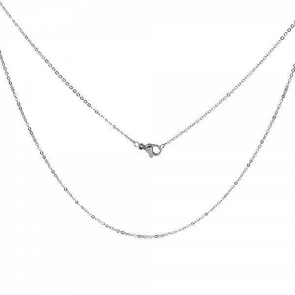 Necklace N&deg;06-00 in stainless steel, 46 cm long