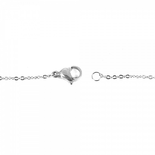 Necklace N&deg;06-00 in stainless steel, 46 cm long