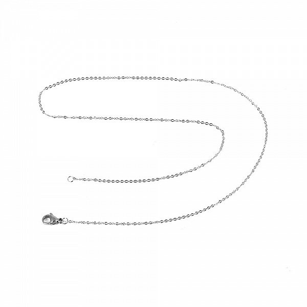 Necklace N&deg;06-00 in stainless steel, 46 cm long