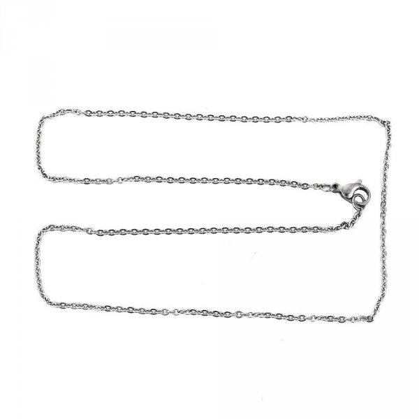 Necklace N&deg;06-01 in stainless steel, 45.5 cm