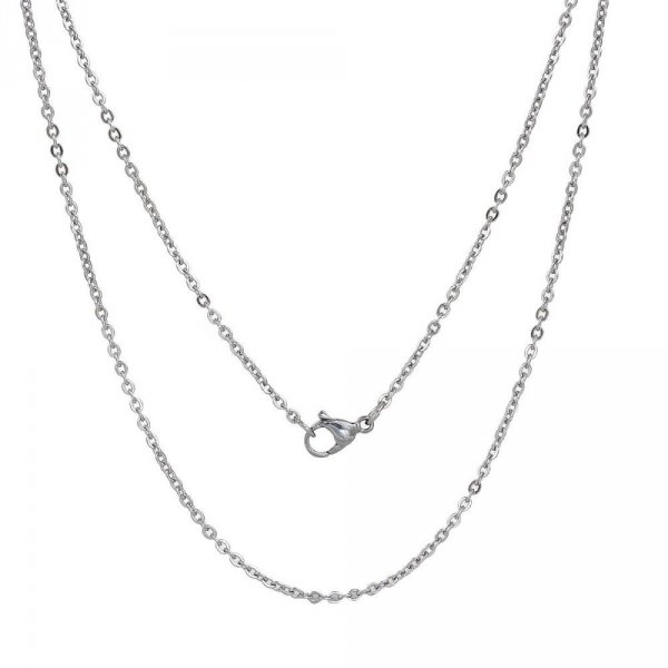 Necklace N&deg;06-01 in stainless steel, 45.5 cm