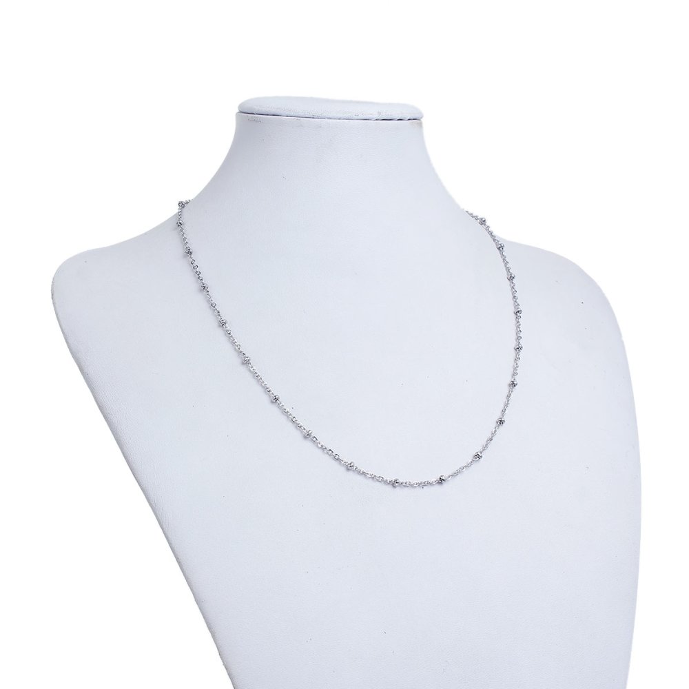 Collar N°06-02 in stainless steel mesh 50 cm