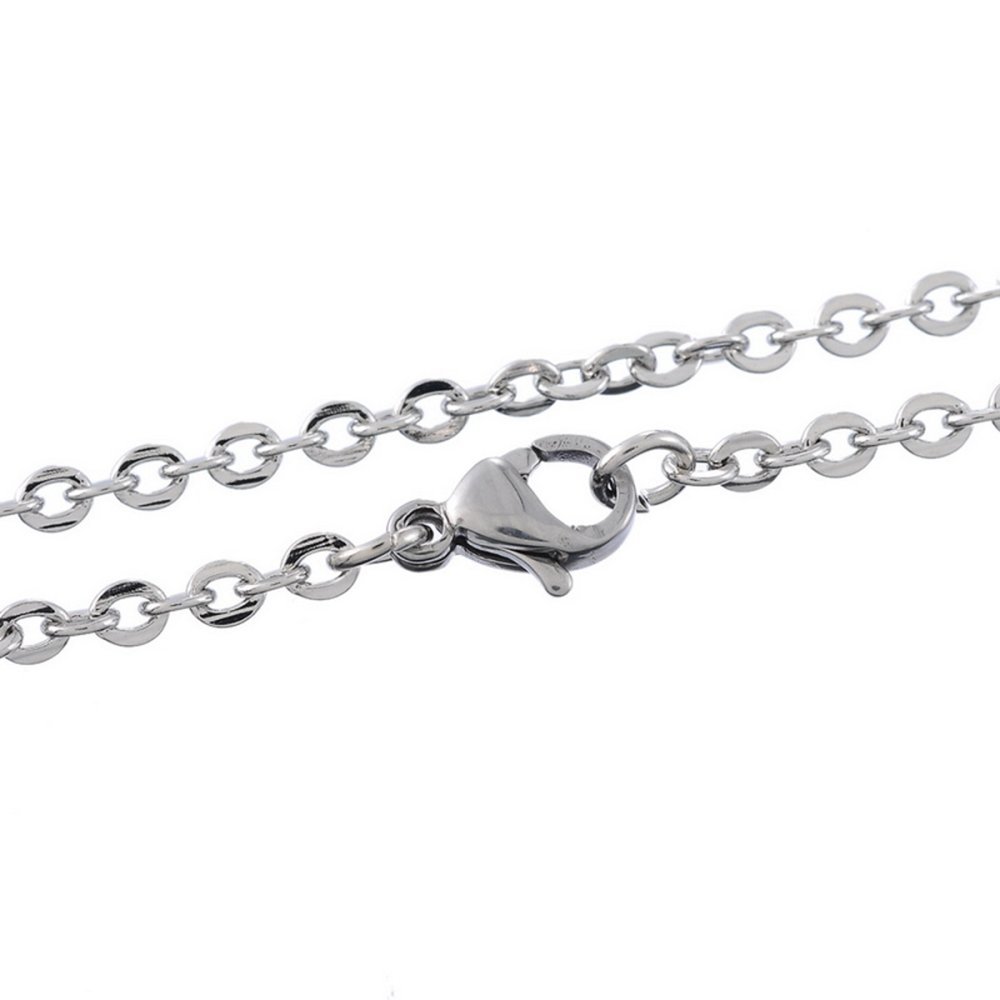 Necklace N°06-04 in stainless steel, 45 cm long