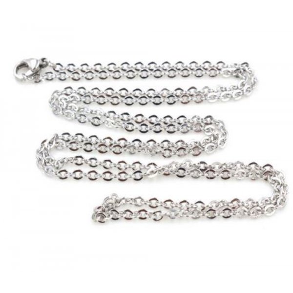 Necklace N&deg;08 in stainless steel 50 cm