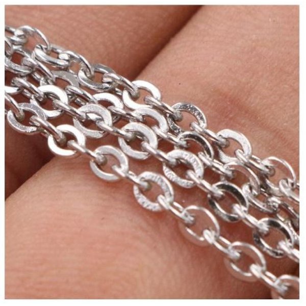 Necklace N&deg;08 in stainless steel 50 cm