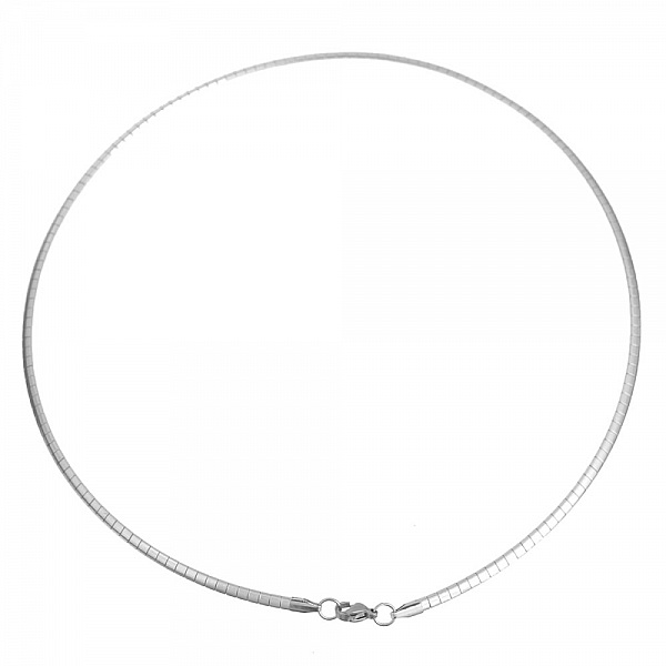 Necklace N&deg;10 stainless steel rectangular mesh of 45 cm