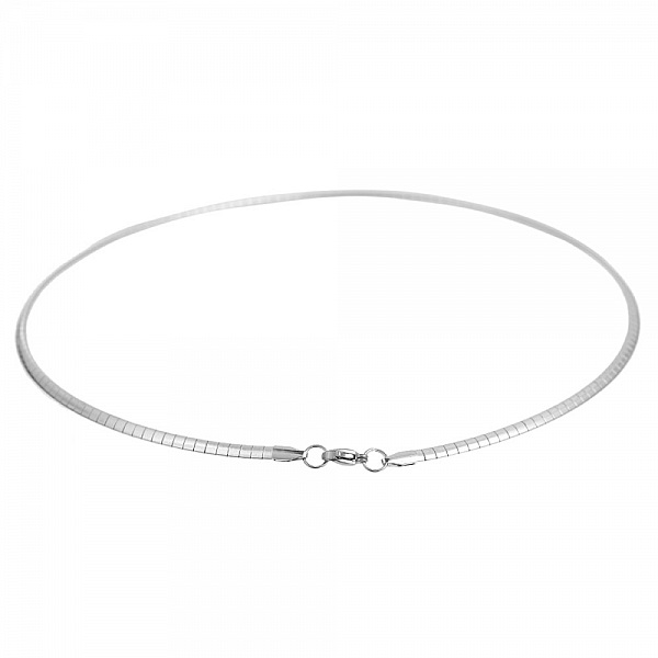 Necklace N&deg;10 stainless steel rectangular mesh of 45 cm