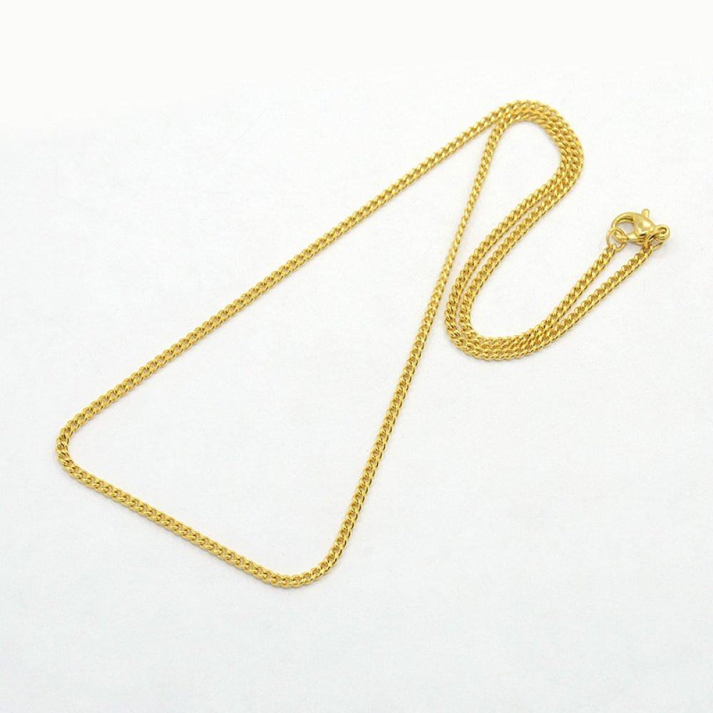 Necklace N°14 in stainless steel 50 cm Gold