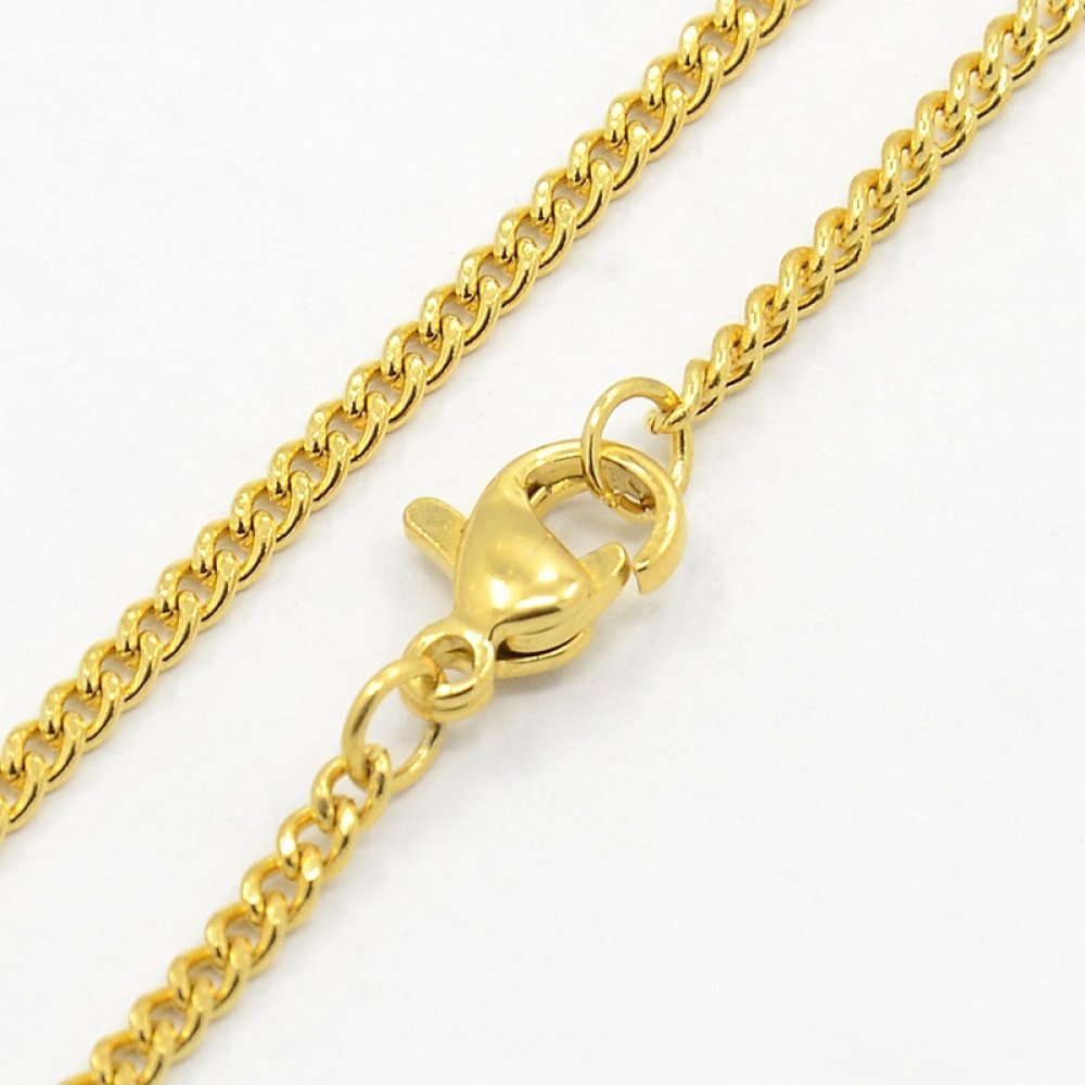 Necklace N°14 in stainless steel 50 cm Gold
