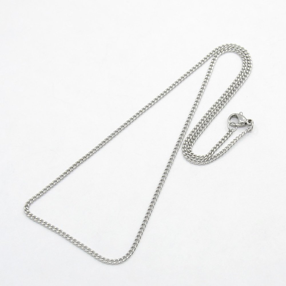 Necklace N°14 in stainless steel 50 cm Silver