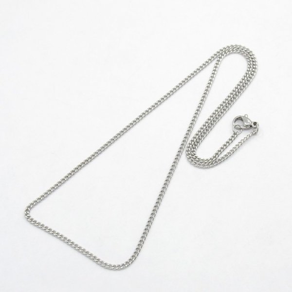 Necklace N&deg;14 in stainless steel 50 cm Silver