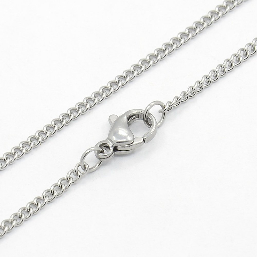Necklace N°14 in stainless steel 45 cm