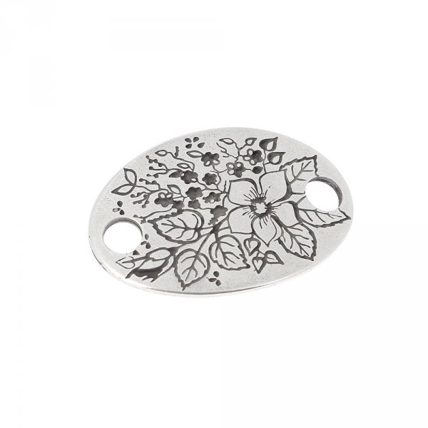 04 mm Zamak connector N&deg;01 Silver