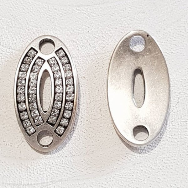 04 mm Zamak connector N&deg;03 Silver