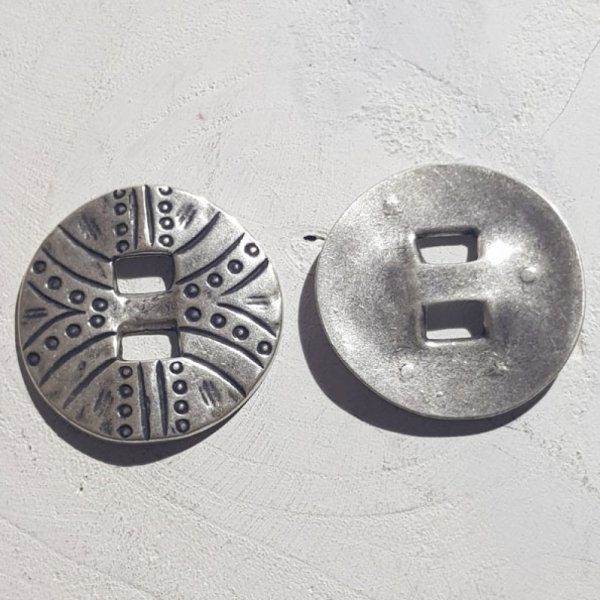Zamak Round Connector N&deg;01 Silver