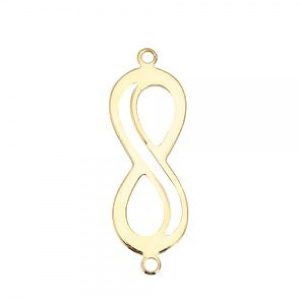 18k gold-plated copper "Infinity" symbol connector