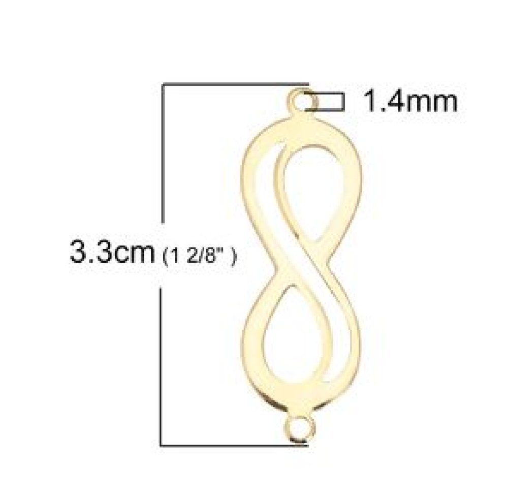 18k gold-plated copper "Infinity" symbol connector