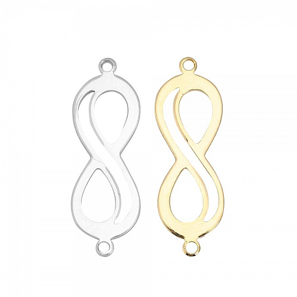 18k gold-plated copper "Infinity" symbol connector