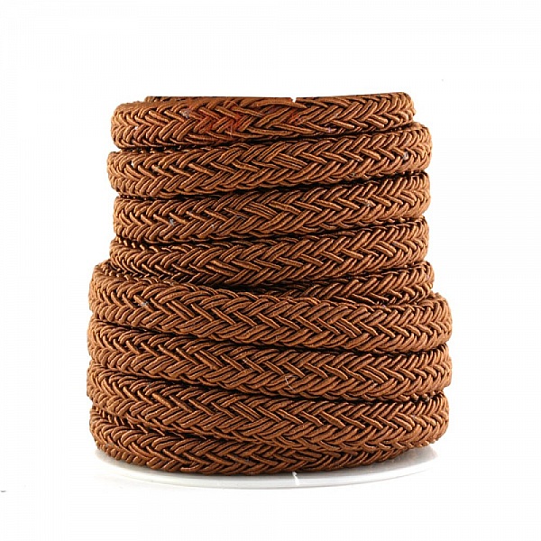 Corde polyester Regaliz brun moyen 4 x 7 mm.