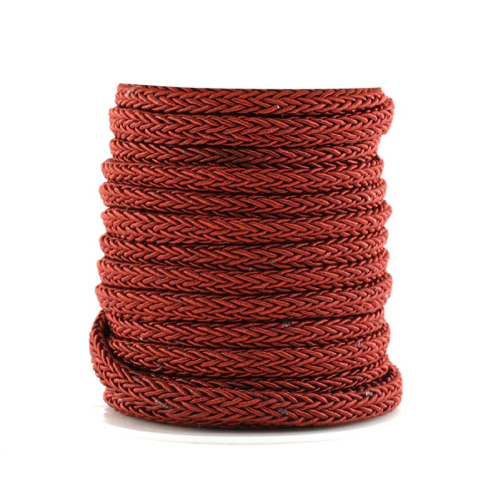 Corde polyester Regaliz 4 x 7 mm Bordeaux