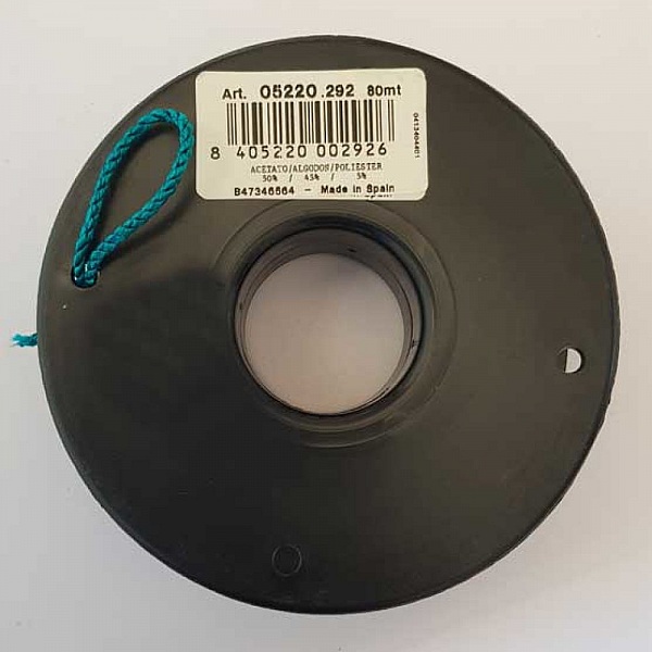 Cordon Rond Tress&eacute; 2 mm Bleu N&deg;07