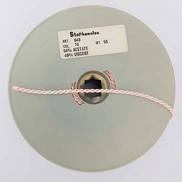 Cordon Rond Tress&eacute; 3 mm Rose N&deg;01