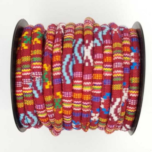 Round spaghetti cord N&deg;01 Bordeaux x 1 meter