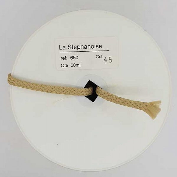 Cordon tress&eacute; 06 mm Taupe x 1 m&egrave;tre