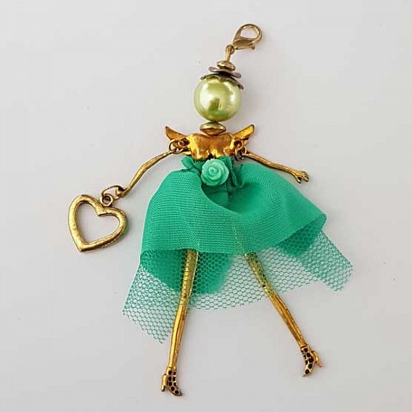 Corps de poup&eacute;e en m&eacute;tal 11 cm N&deg;02 avec fleur