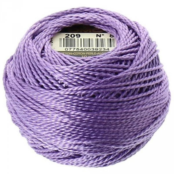 Embroidery cotton beads, Lilac, on a spool, DMC N&deg; 5 - 10 g
