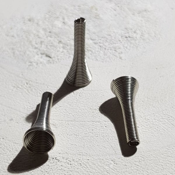 Spiral Cone Cup N&deg;02 X 2 Pieces Silver Aged.