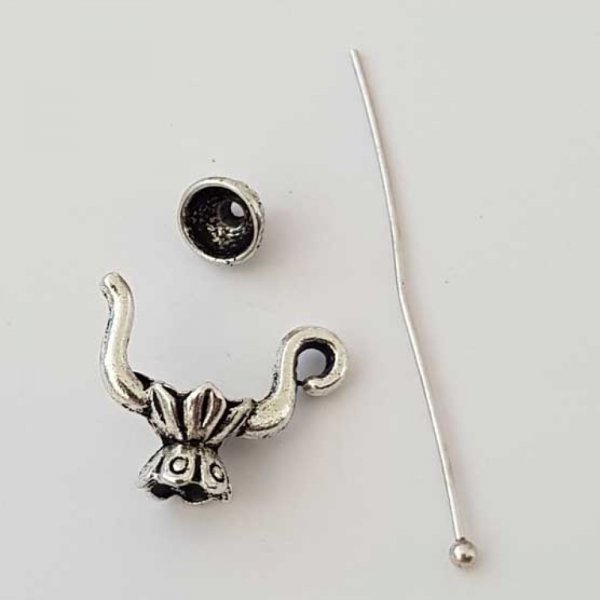 Coupelle calotte th&eacute;i&egrave;re pour perle 8 et 10 mm