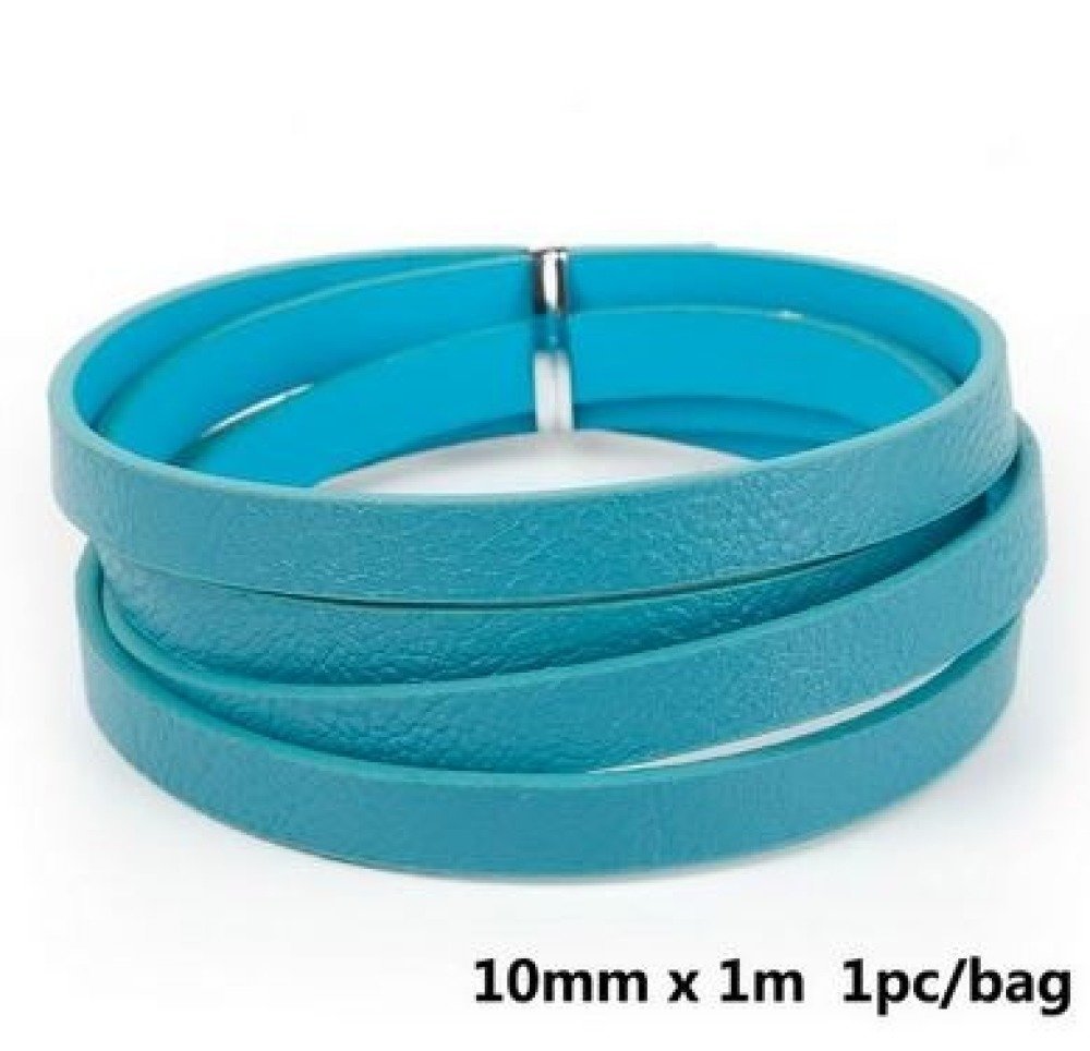 Leather 10 mm Peacock Blue 1 meter