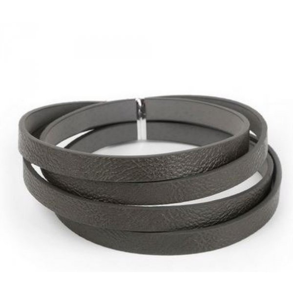 Leather 10 mm Dark Grey 1 meter