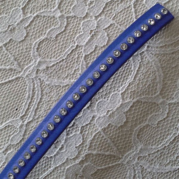 Leather B-Cobalt 10 mm Swarovski Strass per 20 cm