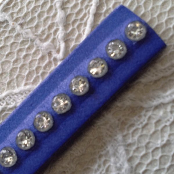 Leather B-Cobalt 10 mm Swarovski Strass per 20 cm